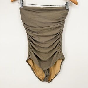 J. Crew Ruched Strapless One Piece Bikini Size 6